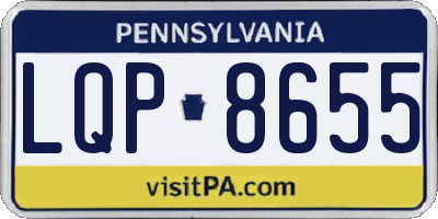 PA license plate LQP8655