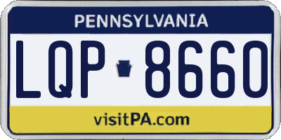 PA license plate LQP8660