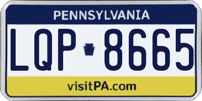 PA license plate LQP8665