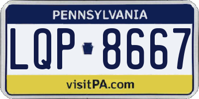 PA license plate LQP8667
