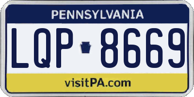 PA license plate LQP8669