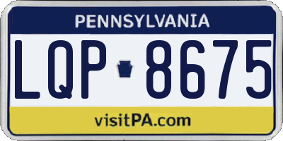 PA license plate LQP8675