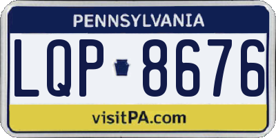 PA license plate LQP8676