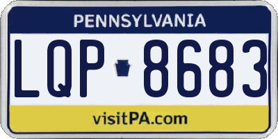 PA license plate LQP8683