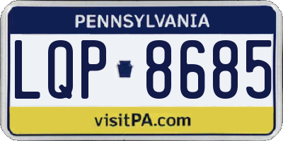 PA license plate LQP8685