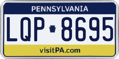 PA license plate LQP8695
