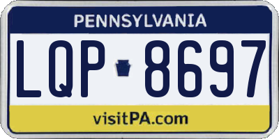 PA license plate LQP8697
