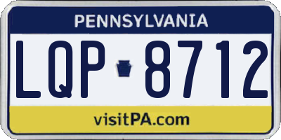 PA license plate LQP8712