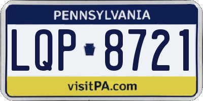 PA license plate LQP8721