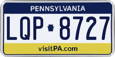 PA license plate LQP8727