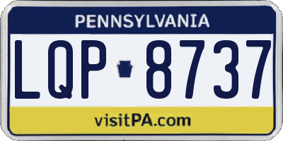 PA license plate LQP8737