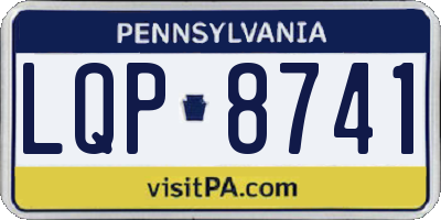 PA license plate LQP8741
