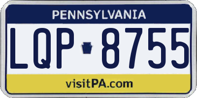 PA license plate LQP8755