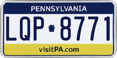 PA license plate LQP8771