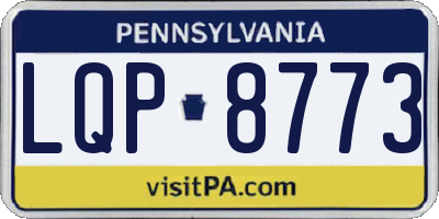 PA license plate LQP8773