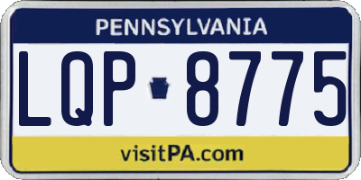 PA license plate LQP8775