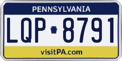PA license plate LQP8791