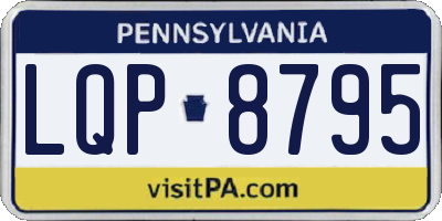 PA license plate LQP8795
