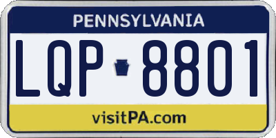 PA license plate LQP8801