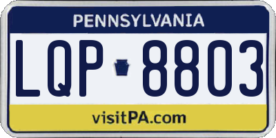 PA license plate LQP8803
