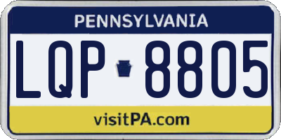 PA license plate LQP8805