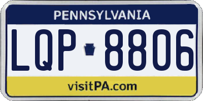 PA license plate LQP8806