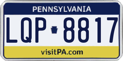 PA license plate LQP8817