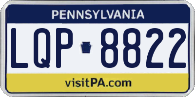 PA license plate LQP8822