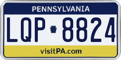 PA license plate LQP8824