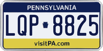 PA license plate LQP8825