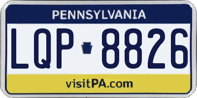 PA license plate LQP8826