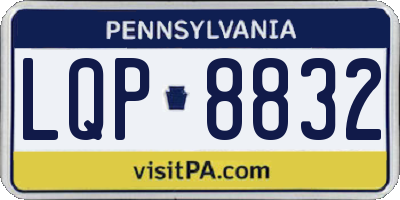 PA license plate LQP8832