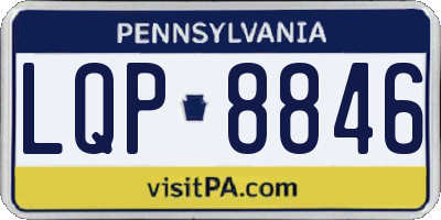 PA license plate LQP8846
