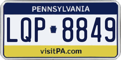 PA license plate LQP8849