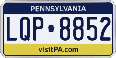 PA license plate LQP8852