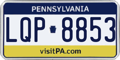 PA license plate LQP8853