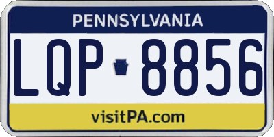 PA license plate LQP8856