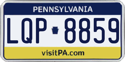 PA license plate LQP8859