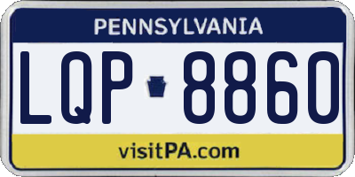 PA license plate LQP8860