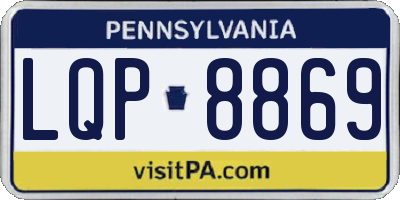 PA license plate LQP8869