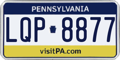 PA license plate LQP8877