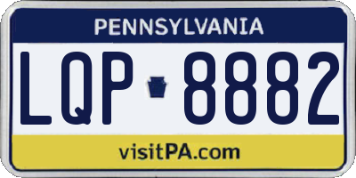 PA license plate LQP8882