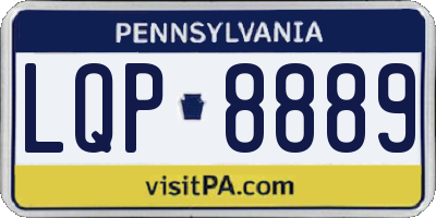 PA license plate LQP8889