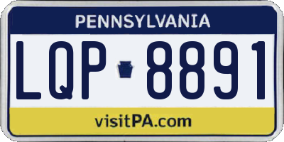 PA license plate LQP8891