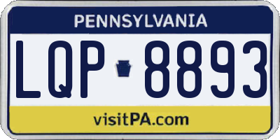 PA license plate LQP8893