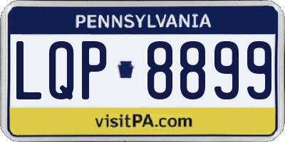 PA license plate LQP8899