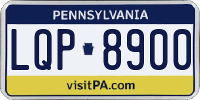 PA license plate LQP8900