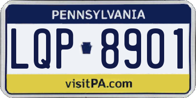 PA license plate LQP8901