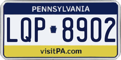 PA license plate LQP8902