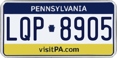 PA license plate LQP8905